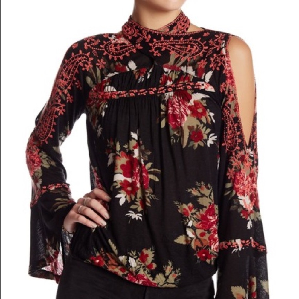 Free People Bainbridge floral bell blouse